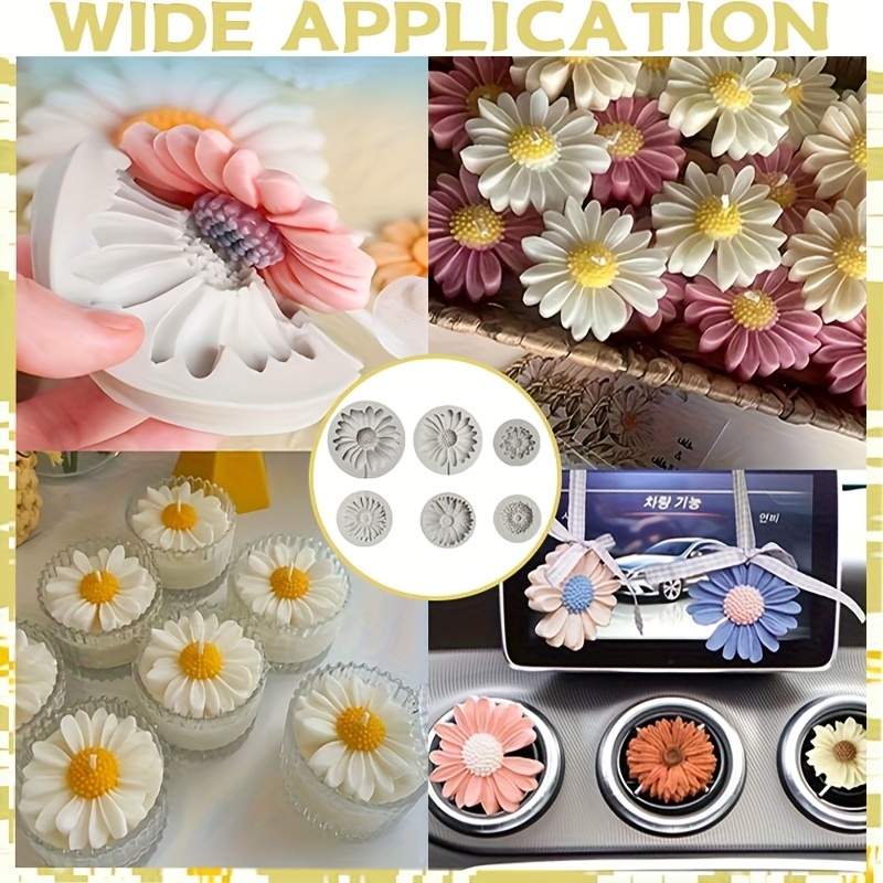 6 Pieces，Sunflower Daisy Silic - Resin Craft Ideas 评论和价格