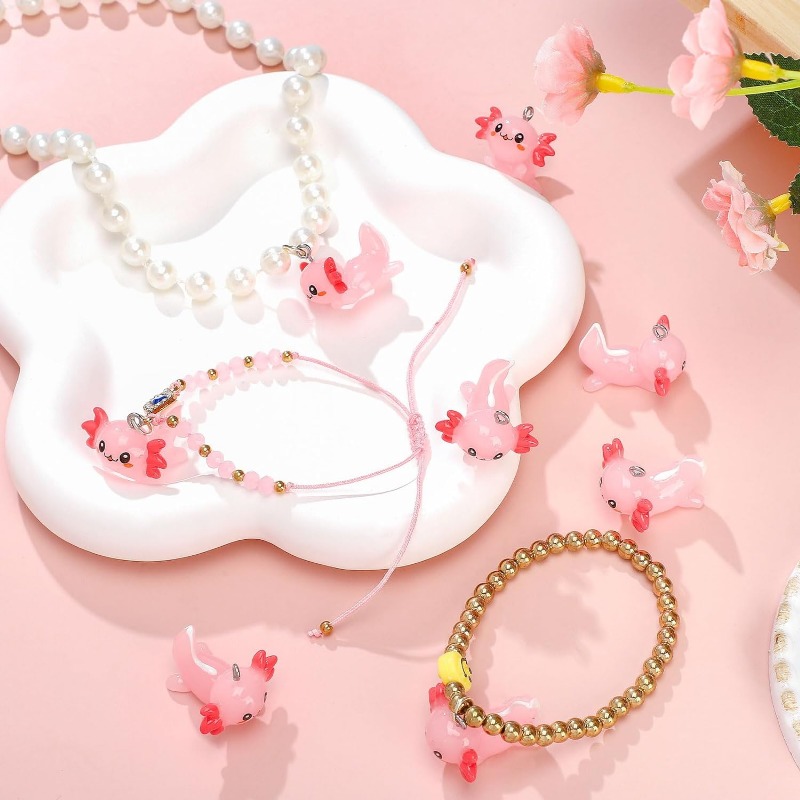 10PCS Resin Mini Axolotl Charm - Resin Crafts Diy 评论和价格