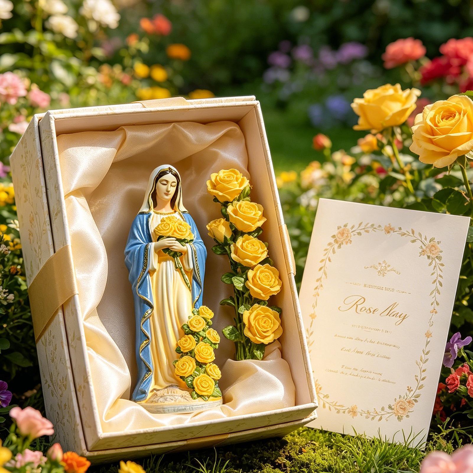 Virgin Mary Solar Statue Garde - Crafting Resin 评论和价格