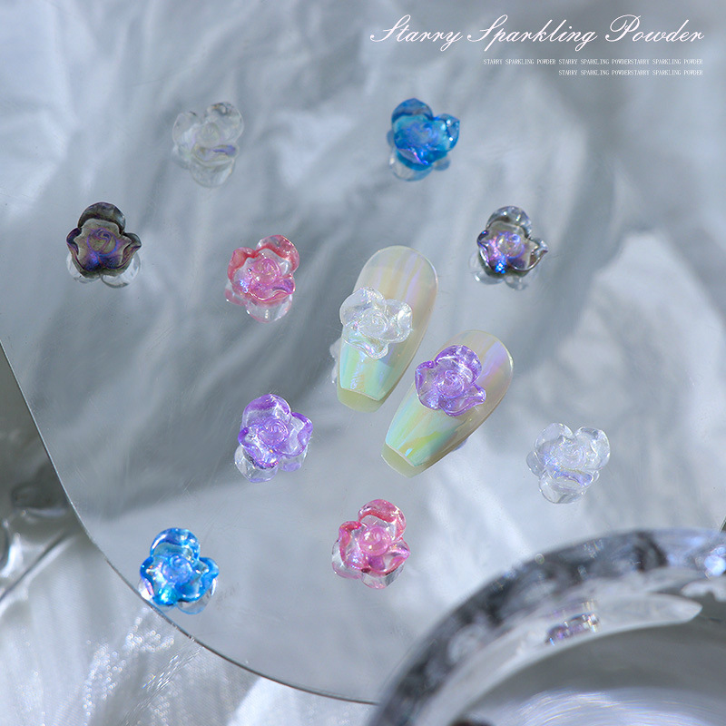 50pcs/pack 10x10mm nail art fi - Resin Glitter Pack 评论和价格