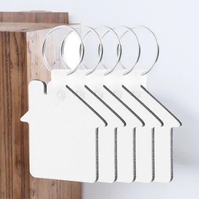 5Pcs Sublimation Keychain Blan - Wood Ring Blank 评论和价格